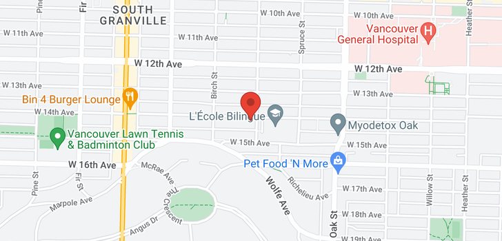 map of 407 1206 W 14TH AVENUE